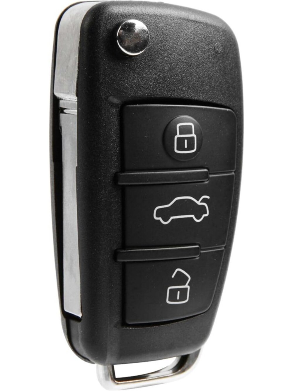 Key Fob Replacement Remote for Audi A3 A4 A5 A6 A8 Q R S TT - 3-Button Flip Key